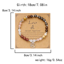 Load image into Gallery viewer, 12 Zodiac Beaded Bracelet Aries Taurus Gemini Cancer Leo Virgo Libra Scorpio Aquarius Pisces Gifts Women Jewelry Gift