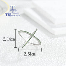 Load image into Gallery viewer, Gorgeous Designer chic Ring  925 Sterling Silver for Women Natural Tsavorite Gemstone Fashion Jewelry Anniversay Party Gift