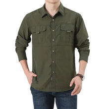 Load image into Gallery viewer, High Quality Men's Shirts Quick Drying Oversized Overshirt Breathable Thin Casual Shirt Men Clothing Fishing Camping Shirt AF102