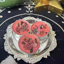 Load image into Gallery viewer, Candle Manifestation Herbal Intention Candle Unscented Spell Dried Flowers Candles with Crystal Tea Lights