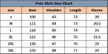 Load image into Gallery viewer, Polo Shirt for Men Poker Plain Men's Golf Clothing Alphabet Street Casual Designer T Shirt Short Sleeve Tee Tops Oversize