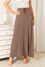 Load image into Gallery viewer, Double Take Full Size Soft Rayon Drawstring Waist Maxi Skirt