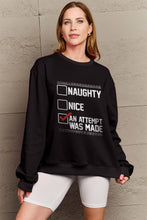 Load image into Gallery viewer, Simply Love Full Size Letter Graphic Long Sleeve Sweatshirt