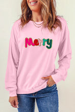 Load image into Gallery viewer, MERRY Round Neck Long Sleeve Sweatshirt