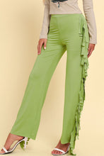 Load image into Gallery viewer, Fringe Trim Wide Leg Pants