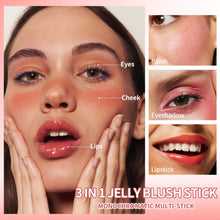 Load image into Gallery viewer, Clubday Water Jelly Makeup by Traci K Beauty Box 4pcs/set Contour Blush Stick Set for Cheeks, Face Makeup Beauty, Jelly Foundation, Eye Brightener, Pink Peach Cream Blush Kit