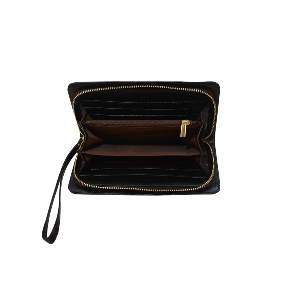 Traci K Signatured DesignerCracked white grunge womens Women's Clutch Purse (Model 1637)