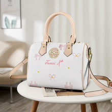 Load image into Gallery viewer, Traci K Put a Bow On It Boston Sachel Handbag Boston Leather Handbag-Khaki Handle (Model 1746)