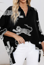 Load image into Gallery viewer, Tiger Pattern Button Up Long Sleeve Shirt
