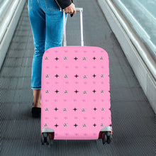 Load image into Gallery viewer, Traci K Signature Designer Patterned Pink Luggage  Cover/Medium 22"-25"