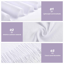 Load image into Gallery viewer, Traci K Signatured Cashmere Black/Red Tassel scarf Tassel Scarf