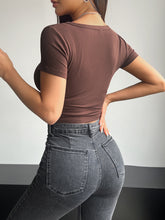 Load image into Gallery viewer, Square Neck Short Sleeve T-Shirt