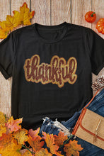 Load image into Gallery viewer, THANKFUL Sequin Round Neck Short Sleeve T-Shirt