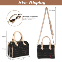 Load image into Gallery viewer, Traci K Signature Pattered Designer Travel Overnight Bag Boston Leather Handbag-Khaki Handle (Model 1746)