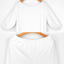 Load image into Gallery viewer, Traci K Pink Patterned Signatured Diagonal shoulder two piece set Women's Off Shoulder Two-piece Set