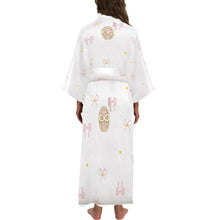 Load image into Gallery viewer, Traci K Designer Put a Bow On It Satin Pink Kimona Rober Long Kimono Robe
