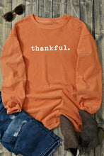 Load image into Gallery viewer, THANKFUL Round Neck Long Sleeve Sweatshirt