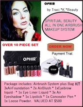 Load image into Gallery viewer, Introducing Traci K BeautyOphir In Partnership the Pro Makeup Set Airbrush Makeup System Kit with Air Compressor & Concealer Foundation Blush Eyeshadow Lipstick Set & Bag