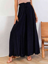 Load image into Gallery viewer, Drawstring Waist Wide Leg Pants