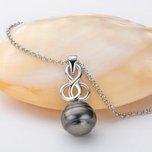 Load image into Gallery viewer, Cultured Tahitian Black Baroque Pearl Pendant Necklace