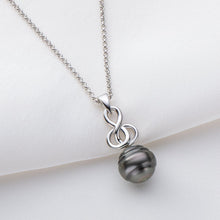Load image into Gallery viewer, Cultured Tahitian Black Baroque Pearl Pendant Necklace