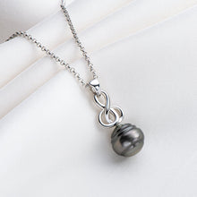 Load image into Gallery viewer, Cultured Tahitian Black Baroque Pearl Pendant Necklace