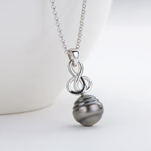 Load image into Gallery viewer, Cultured Tahitian Black Baroque Pearl Pendant Necklace