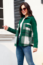 Load image into Gallery viewer, Snap Down Plaid Long Sleeve Shacket