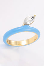 Load image into Gallery viewer, 18K Gold Plated Glass Stone Ring