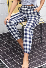 Load image into Gallery viewer, Plaid Elastic High Waist Cargo Pants