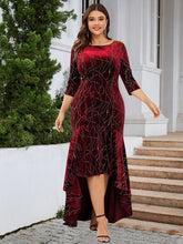 Load image into Gallery viewer, Plus Size Ruffle Hem High-Low Dress