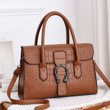 Load image into Gallery viewer, Traci K Collection handbag crocodile shoulder ( Pick Your Color) horseshoe buckle diagonal crossbag cross-border HANDBAGS one generation by Traci K Collection