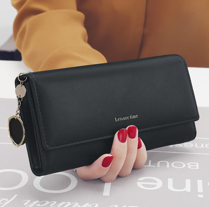 Women's hand holding wallet female long section multi-function wallet