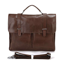 Load image into Gallery viewer, leather men's briefcase handbag shoulder diagonal bag computer bag 7100