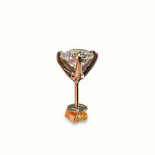 Load image into Gallery viewer, Round Cut Moissanite Diamond Simple Stud Earrings.