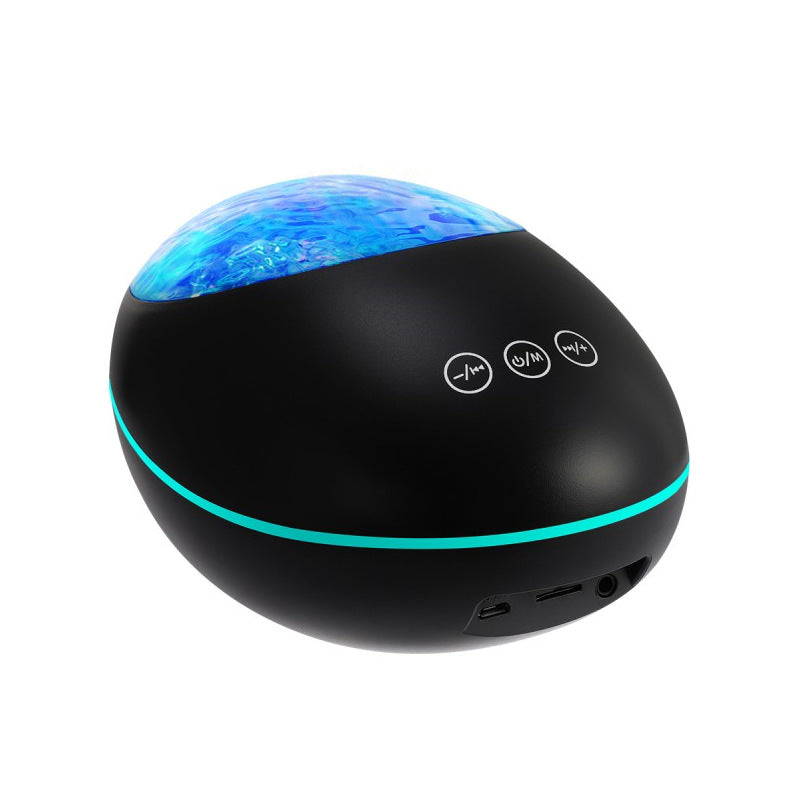 Cross-border lucky stone bluetooth remote control projection light dream music atmosphere light speaker led romantic ocean night light