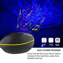 Load image into Gallery viewer, Cross-border lucky stone bluetooth remote control projection light dream music atmosphere light speaker led romantic ocean night light