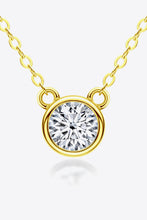 Load image into Gallery viewer, 925 Sterling Silver 1 Carat Moissanite Round Pendant Necklace