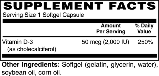 Self-Vitamin D3 2,000 IU