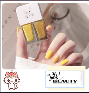 💅Traci K Beauty Nail Polish New fast-drying Long shelf lasting double color sequin armor oil free toaster oil set make-up