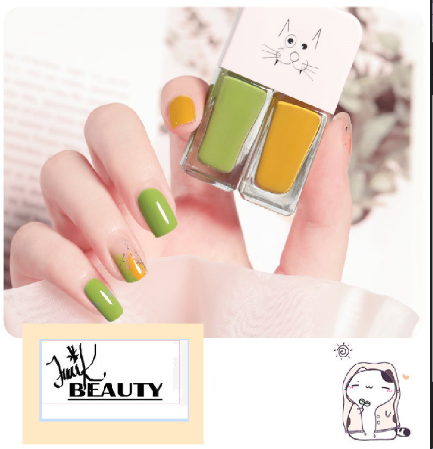 💅Traci K Beauty Nail Polish New fast-drying Long shelf lasting double color sequin armor oil free toaster oil set make-up