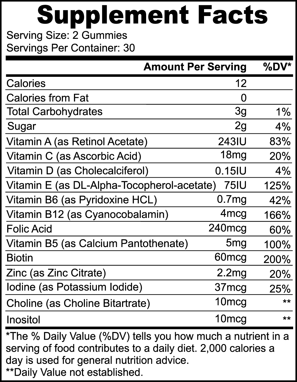 Self-Multivitamin Bear Gummies (Adult)