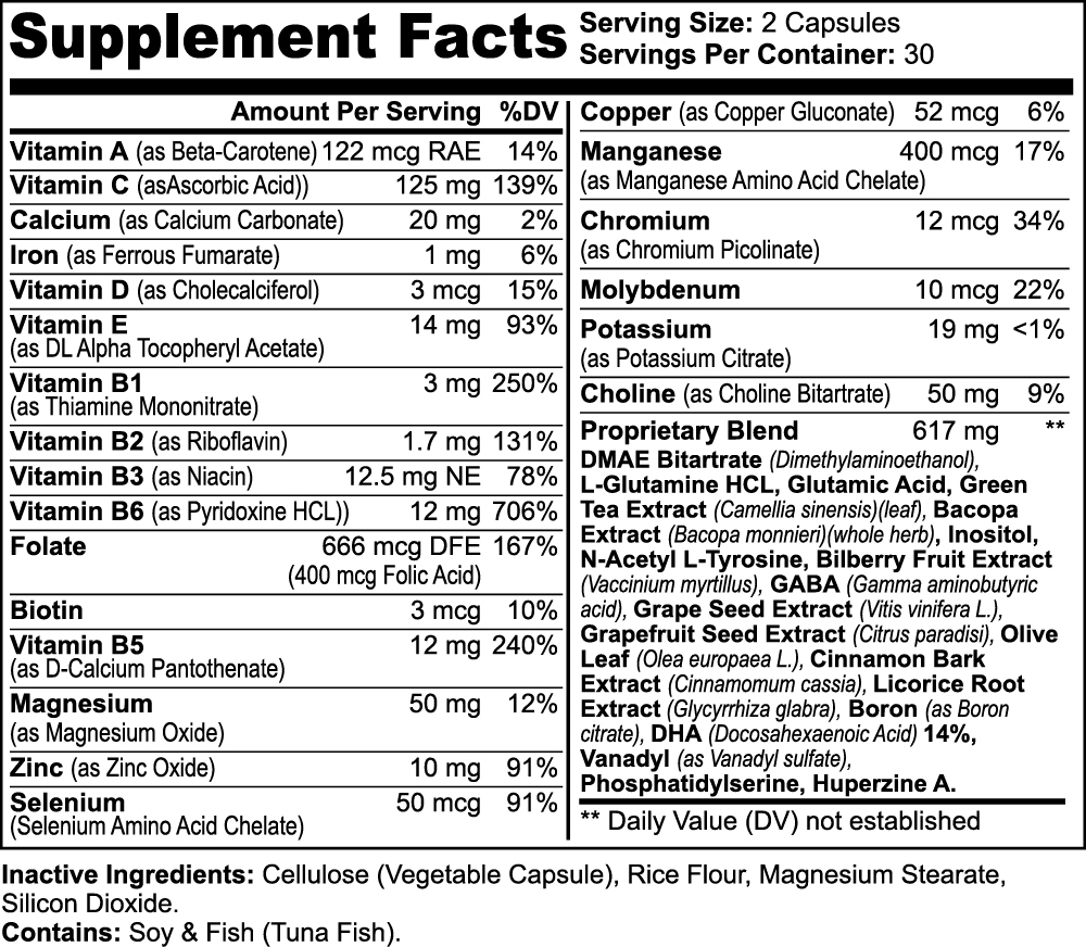 Self- Nootropic Brain & Focus Formula