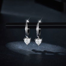 Load image into Gallery viewer, 1 Carat Moissanite 925 Sterling Silver Heart Earrings