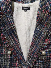 Load image into Gallery viewer, Europe and the United States wind long section thick flowers pearl buckle stream Su Tinyuan lattice large size women's clothing