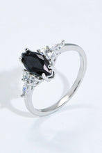 Load image into Gallery viewer, 925 Sterling Silver Black Agate Ring