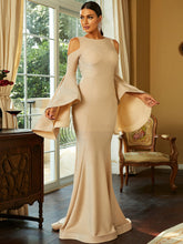 Load image into Gallery viewer, Glitter Cold-Shoulder Open Back Dress