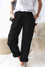 Load image into Gallery viewer, Paperbag Waist Pull-On Pants with Pockets