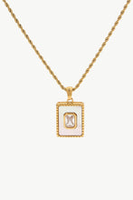 Load image into Gallery viewer, Square Pendant Twisted Chain Necklace
