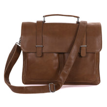 Load image into Gallery viewer, leather men's briefcase handbag shoulder diagonal bag computer bag 7100
